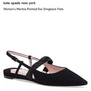 kate spade Black Maritza Slingback Flats
